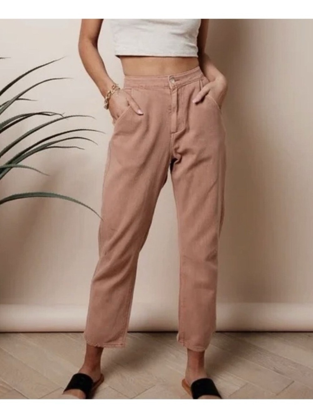 bohme Dusty Rose Cotton Trousers
